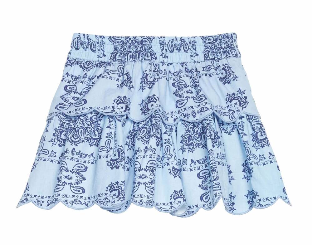 NEW BISBY kids' two tiered skort in boho blue